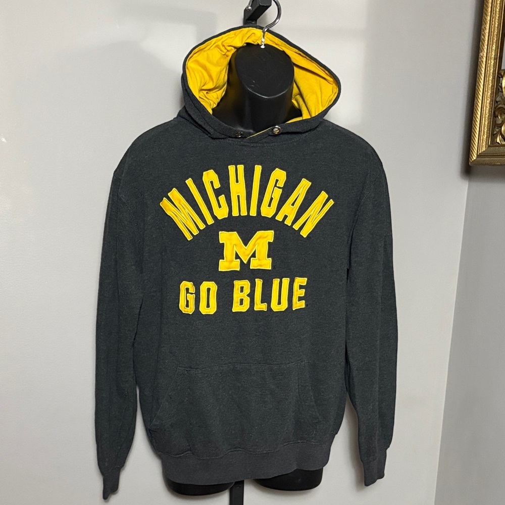 UofM Go Blue Wolverines Medium Campus Heritage Hoodie Sweatshirt